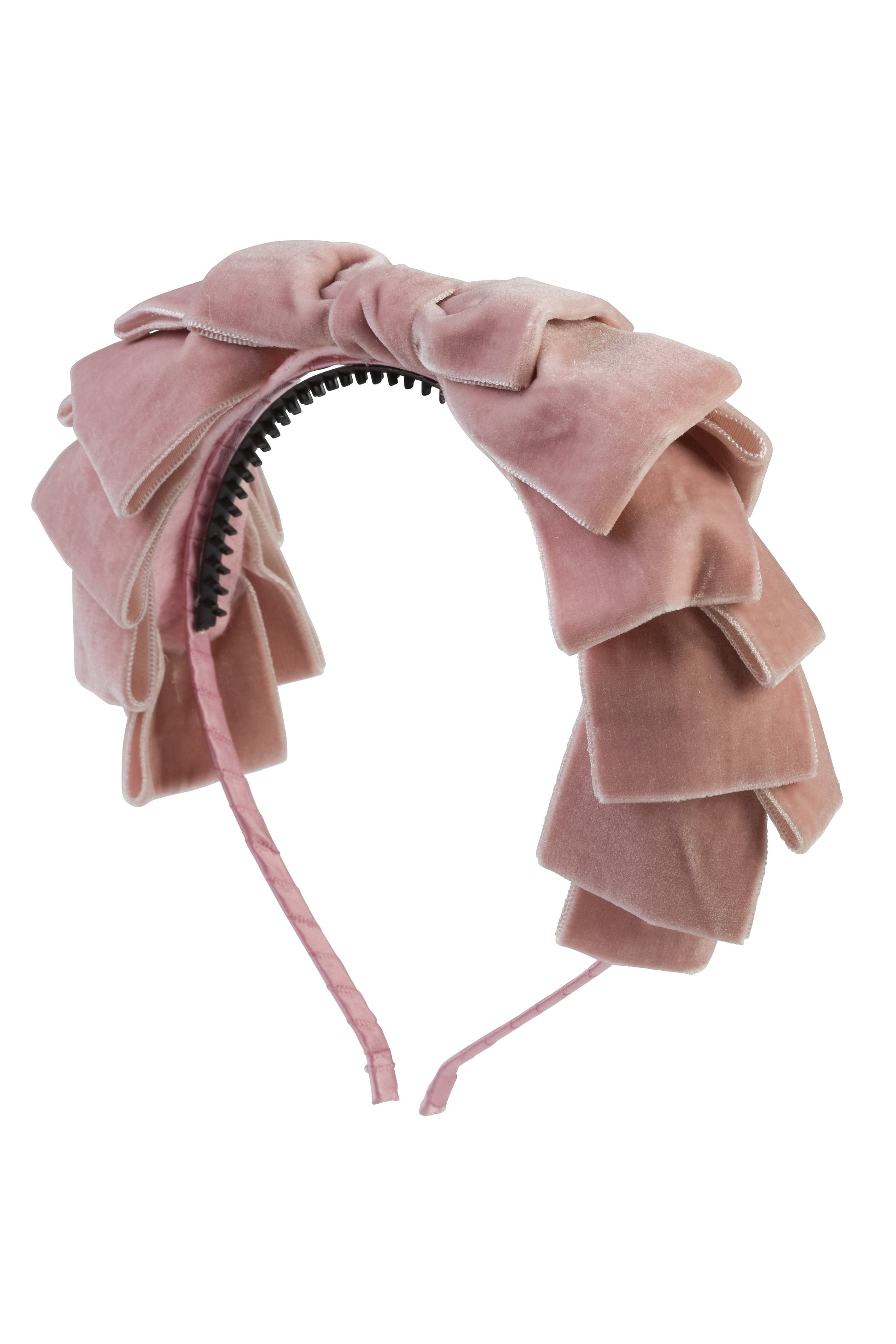 Pleated Ribbon Velvet Headband - Blush - PROJECT 6, modest fashion