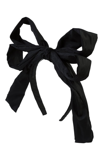 Double Party Bow Headband - Black - PROJECT 6, modest fashion