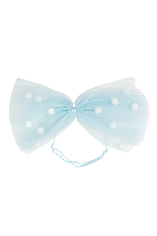 1940's Bow Wrap - Light Blue/White - PROJECT 6, modest fashion