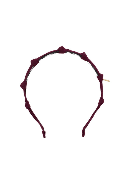 Rosebud Headband - Burgundy Wine