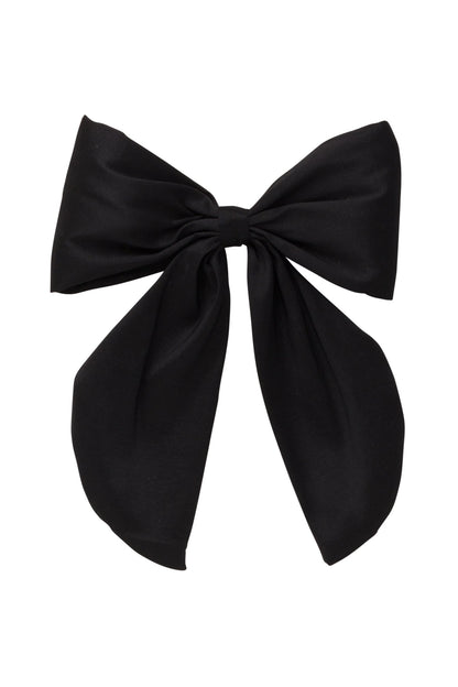 The Perfect Bow Clip - Large - Taffeta - Black