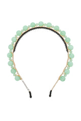 Uneven Marbles Headband - Light Green