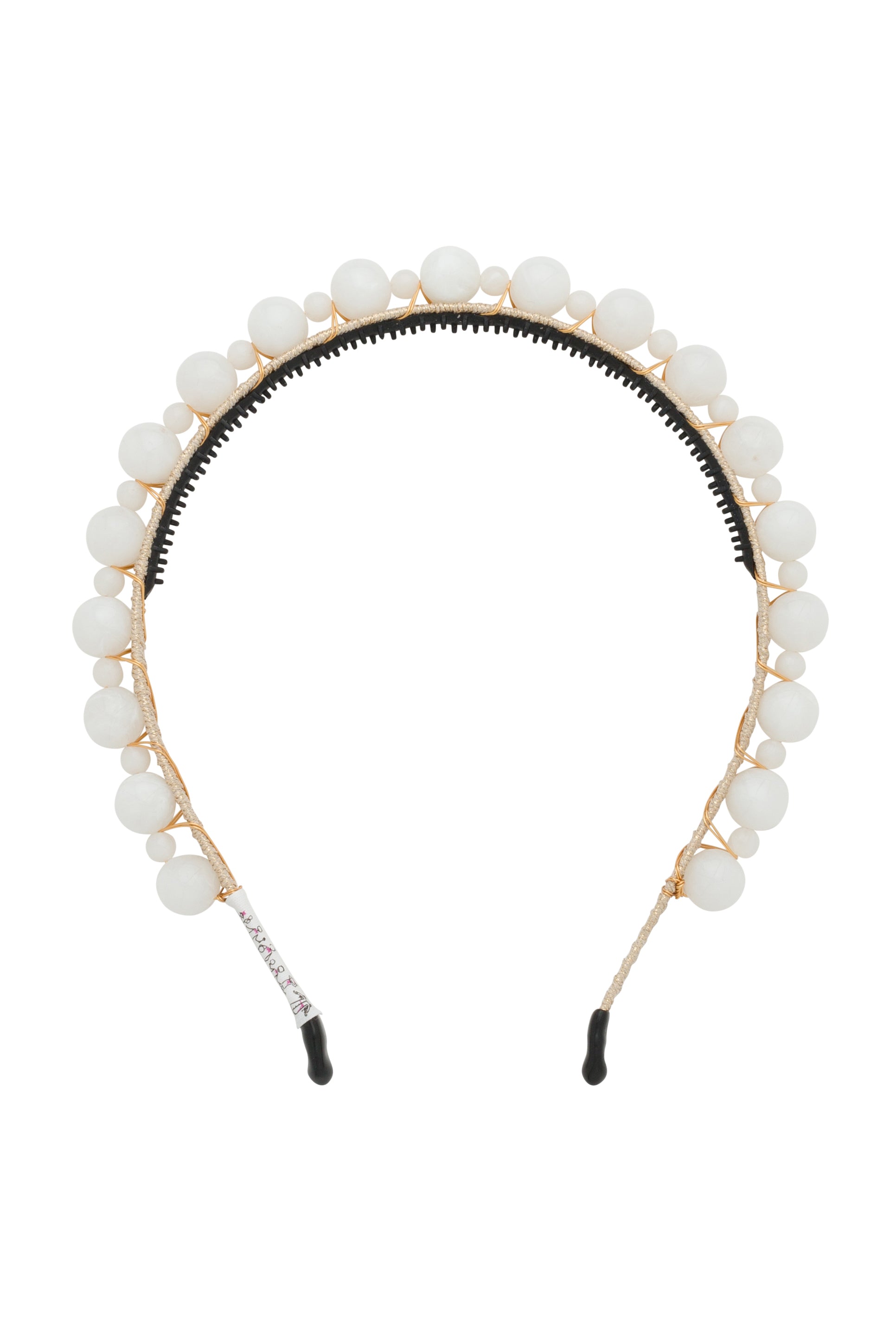 Uneven Marbles Headband - White – Project6NYKids