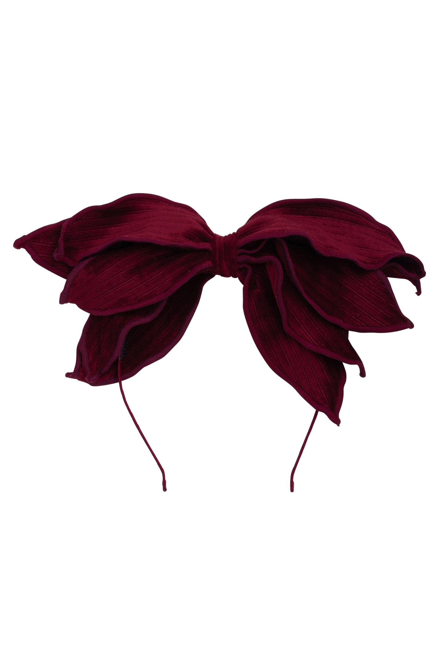 Winter Petals Headband - Berry Lines Velvet