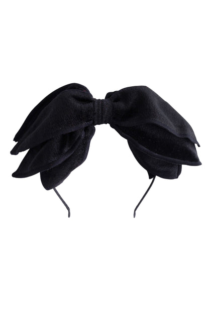 Winter Petals Headband - Black Velvet