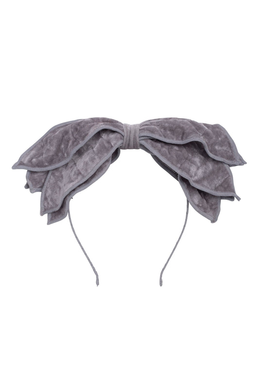 Winter Petals Headband - Silver Velvet