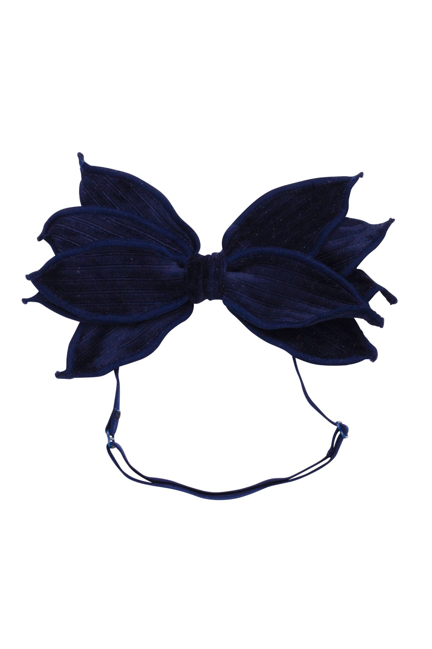 Winter Petals Wrap - Navy Lines Velvet